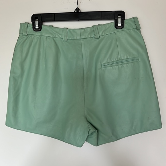 3.1 Phillip Lim Mint Green Leather Shorts - Picture 3 of 3